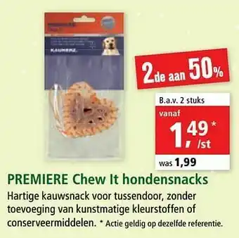 Maxi Zoo Premiere chew it hondensnacks aanbieding