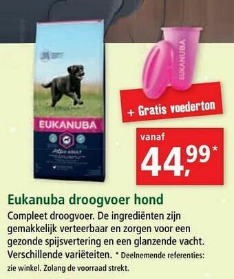 Maxi Zoo Eukanuba droogvoer hond aanbieding