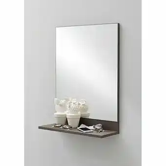Leen Bakker Gangspiegel Alan 7 - antraciet - 67x50x18,5 cm - Leen Bakker aanbieding