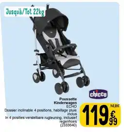 Cora Chicco Poussette Kinderwagen ECHO aanbieding