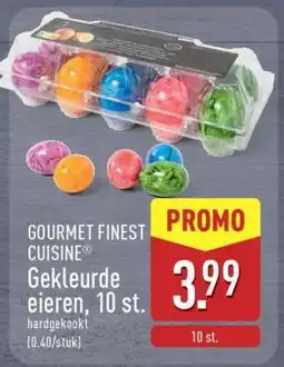 ALDI GOURMET FINEST CUISINE Gekleurde eieren, 10 st aanbieding