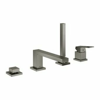 X2O Grohe Eurocube 4-gats badrandkraan Brushed Hard Graphite aanbieding