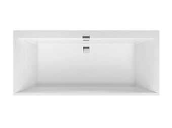 Villeroy & Boch Squaro Edge 12 tweepersoons inbouwbad 180 x 80 cm quaryl glanzend wit