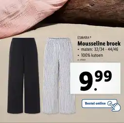 Mousseline broek maten: 32/34 44/46