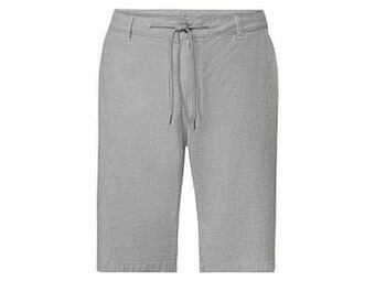 Lidl LIVERGY® Short van een katoenmix met normale taillehoogte (48, grijs) aanbieding