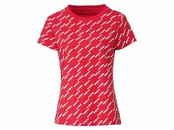 Lidl ESMARA® Licht getailleerd Lidl-T-shirt van een katoenmix (M (40/42), rood) aanbieding