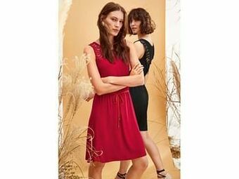 Lidl ESMARA® Jurk met elastische taille (S (36/38), print/beige) aanbieding