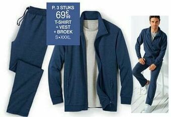 Damart T-shirt + vest + broek aanbieding