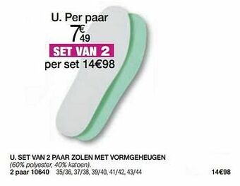 Damart Set van 2 paar zolen met vormgeheugen aanbieding