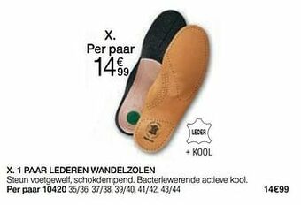 Damart 1 paar lederen wandelzolen aanbieding