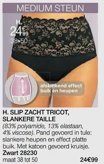 Damart Slip zacht tricot slankere taille aanbieding