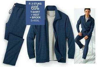 Damart T-shirt + vest + broek aanbieding