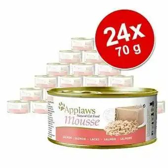 Zooplus 24x70g Mousse Zalm Applaws Kattenvoer aanbieding