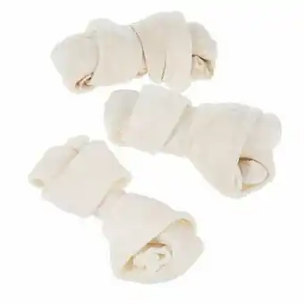 Zooplus 3 stuks Kauwbotten Geknoopt Naturel à ca. 16 cm Barkoo Hondensnacks aanbieding