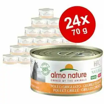 Zooplus Voordeelpakket Almo Nature HFC Made in Italy 24 x 70g Geelvintonijn aanbieding