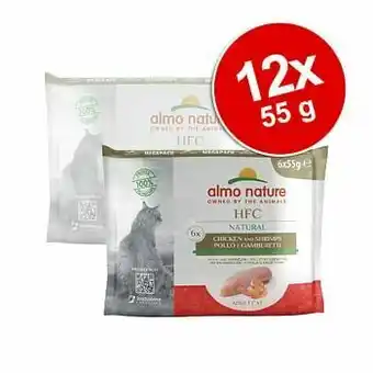 Zooplus 12x55g Maaltijdzakjes Kip & Tonijn Mix Almo Nature Classic Kattenvoer aanbieding