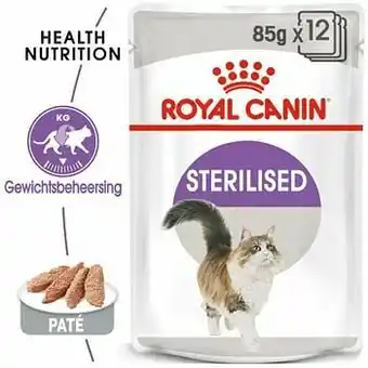 Zooplus 48x85g Sterilised Mousse Royal Canin Kattenvoer aanbieding