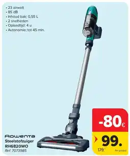 Carrefour Steelstofzuiger RH6820WO aanbieding