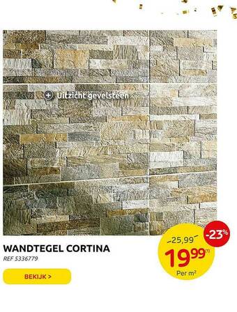 Brico Wandtegel Cortina aanbieding