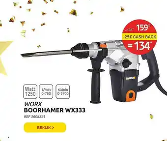 Brico Workx Boorhamer Wx333 aanbieding