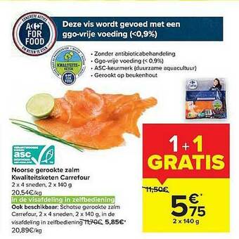 Carrefour Market Noorse Gerookte Zalm Kwaliteitsketen Carrefour aanbieding