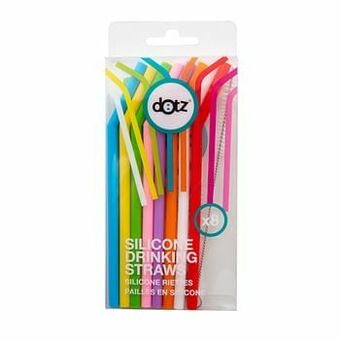 Makro Dotz Rietjes gebogen 16,5 cm meerkleurig 8 stuks aanbieding