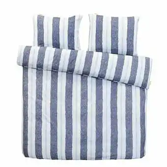 Leen Bakker Walra dekbedovertrek Remade Nautic - donkerblauw - 200x200/220 cm - Leen Bakker aanbieding