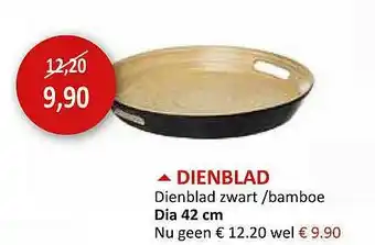 Weba Dienblad Zwart - Bamboe aanbieding