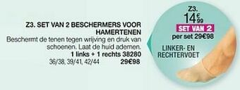 Set van 2 beschermers voor hamertenen