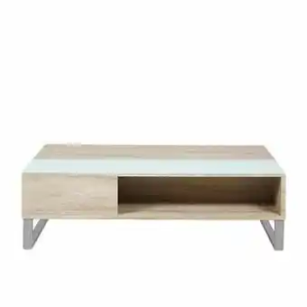 Leen Bakker Salontafel Nordborg - beige - 35x110x60 cm - Leen Bakker aanbieding