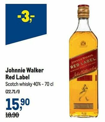 Makro Johnnie walker red label scotch whisky aanbieding