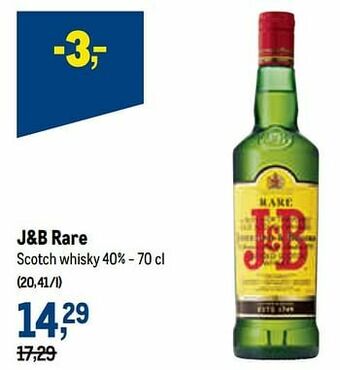 Makro J+b rare scotch whisky aanbieding