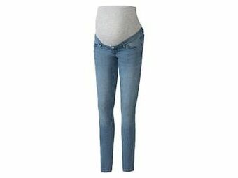 Lidl ESMARA® Super skinny zwangerschapsjeans van een katoenmix (34, blauw) aanbieding