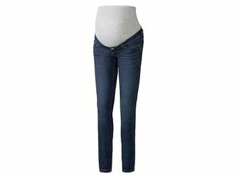 Lidl ESMARA® Super skinny zwangerschapsjeans van een katoenmix (44, donkerblauw) aanbieding