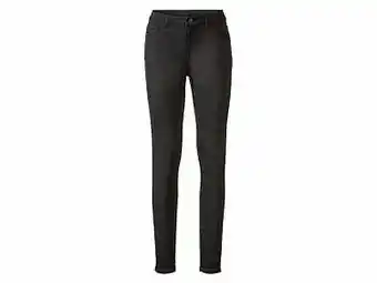Lidl ESMARA® Super skinny jeans van een katoenmix (44, zwart/bolletjes) aanbieding