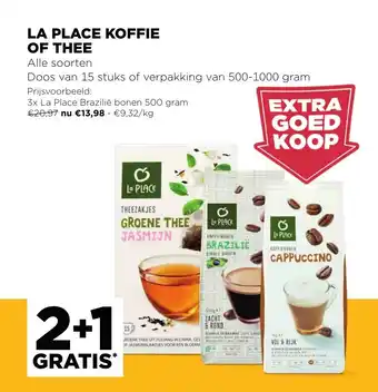 Jumbo La Place Koffie of thee 500-1000 gram aanbieding