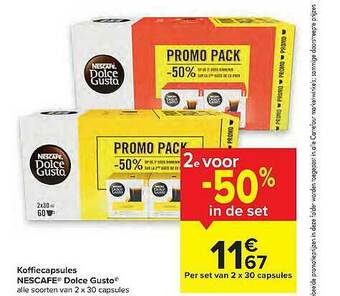 Carrefour Market Koffiecapsules Nescafe Dolce Gusto aanbieding