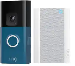 Coolblue Ring Battery Video Doorbell Pro + Chime + Voorpaneel Blauw aanbieding