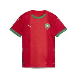 Decathlon Marokko 2025 thuisshirt voor jongeren PUMA Red Archive Green aanbieding