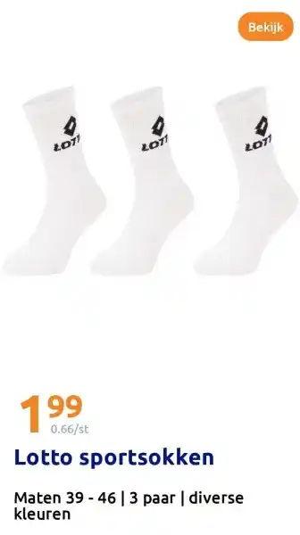 Action Lotto sportsokken aanbieding