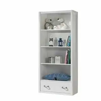 Leen Bakker Vipack boekenkast Lewis - wit - 200x87x40 cm - Leen Bakker aanbieding