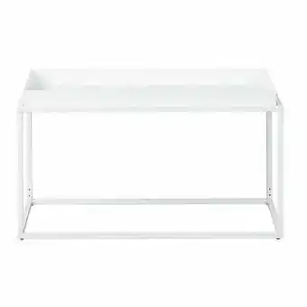 Leen Bakker Salontafel Club NY - wit - 45x80x45 cm - Leen Bakker aanbieding
