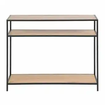 Leen Bakker Dressoir Jaxx - naturelkleur/zwart - 79x100x35 cm - Leen Bakker aanbieding