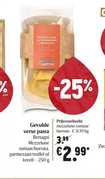 Delhaize Gevulde verse pasta 250g aanbieding