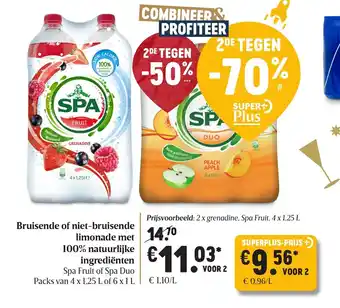 Delhaize Bruisende of niet-bruisende limonade met 100% natuurlijke ingredienten Voor 2 aanbieding