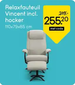 Leen Bakker Relaxfauteuil Vincent incl hocker aanbieding
