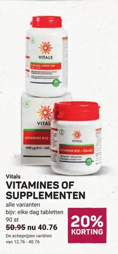Ekoplaza Vitals vitamines of supplementen aanbieding