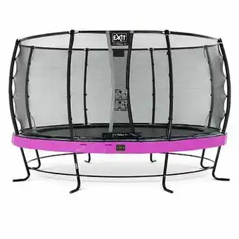 Brico Exit trampoline Elegant Premium + veiligheidsnet Deluxe ø427cm paars aanbieding