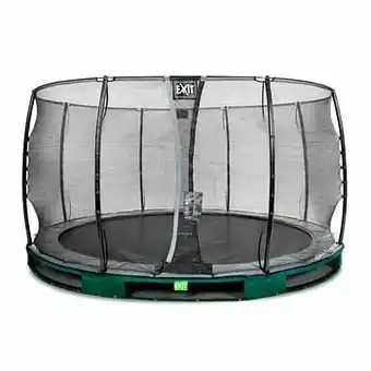 Brico Exit in-ground trampoline Elegant met veiligheidsnet Economy ø366cm groen aanbieding