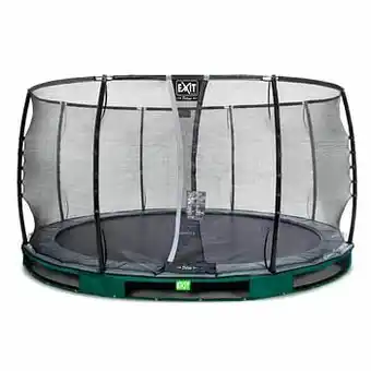 Brico Exit in-ground trampoline Elegant Premium met veiligheidsnet Deluxe ø427cm groen aanbieding